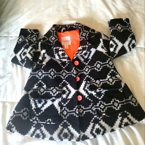 Cat & Jack black and white over coat